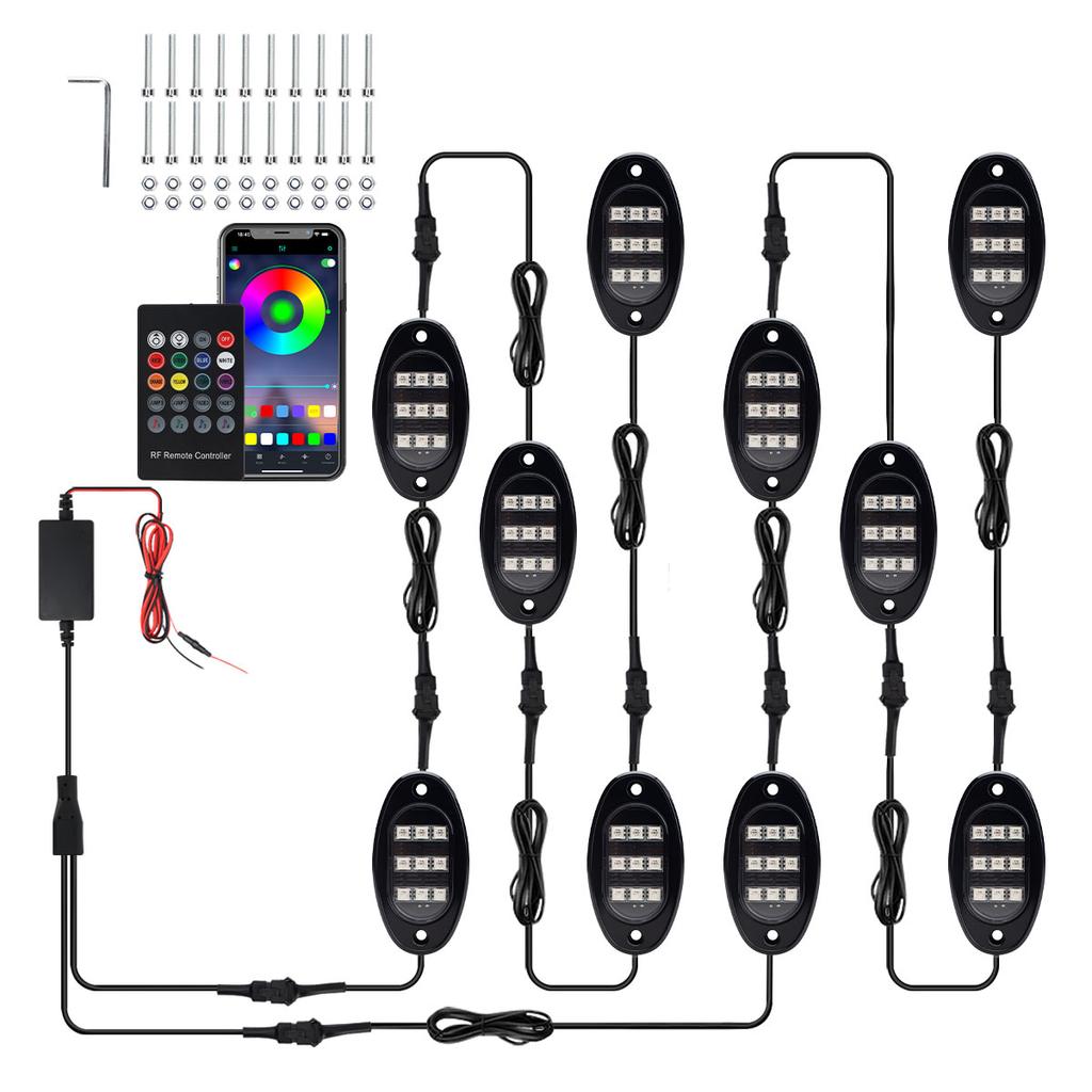 LED Chassis Ambient Light Car Environment Lamp Neon Rock Light APP Control Music Decorating for Pickup Off Road Jeep Vehicle SUV