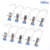 10Pcs Stainless Steel Clothes Pin With Hooks Laundry Clothes Pegs Hook Multifunctional Non Slip Hanging Clip For Socks Hats Pant