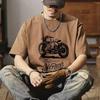 Summer Men Vintage Motorcycle Print T Shirt Casual Short Sleeve Tee Shirt Oversized Sports T-shirts
