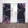 Elegant Valentine Day Love You Printed Curtain Polyester Material Suitable Bedroom Living Room Study Private Space Set Of 2 Made Washable Great Ready