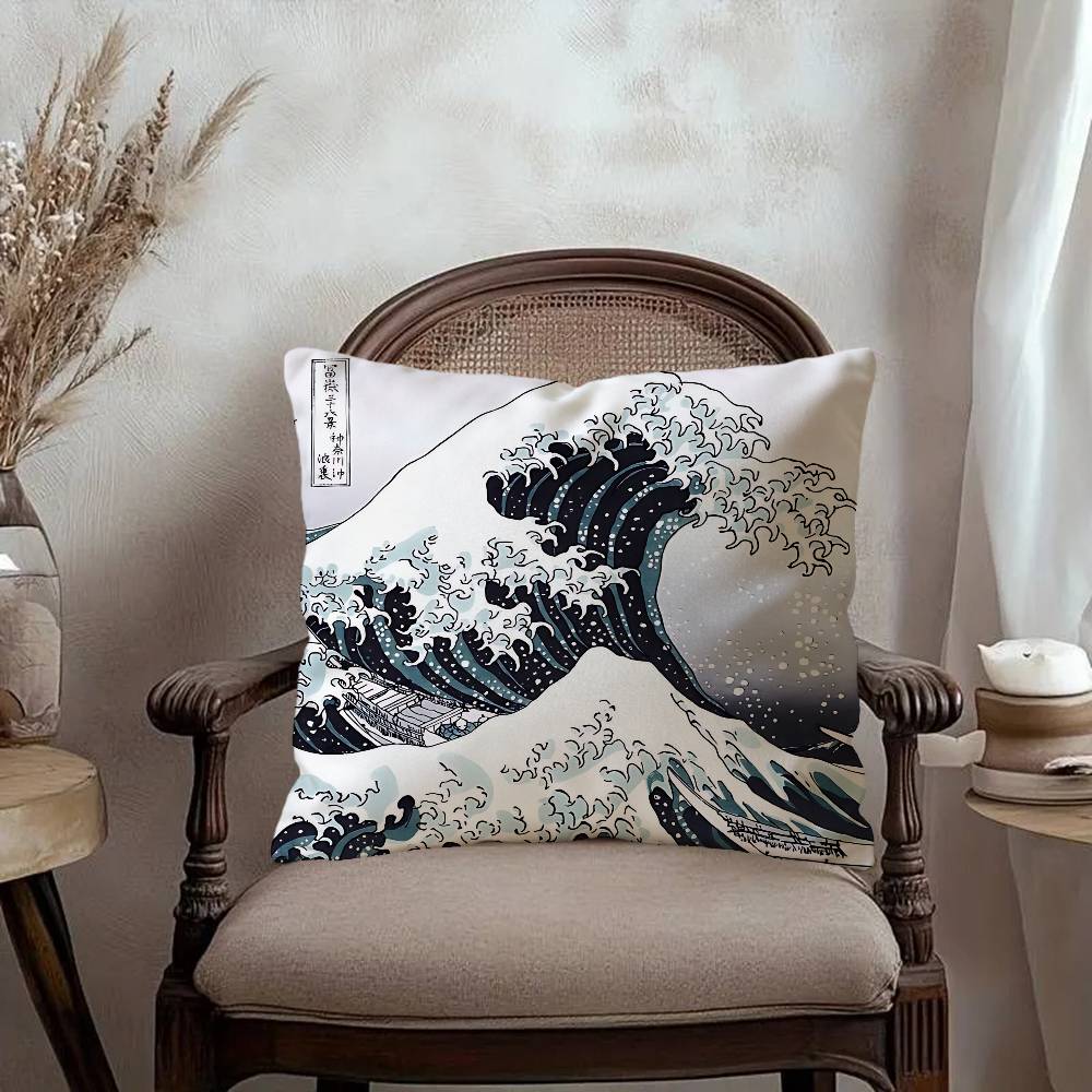 H-Hokusai O-Ohara K-Koson Lucky Dragon pillow cover sofa cushion cover home room decoration children gift