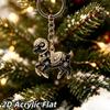 1Pcs 2D Goat Acrylic Pendants Cute Animal Hanging Ornament for Christmas Party Backpack Zipper Charm Accessory