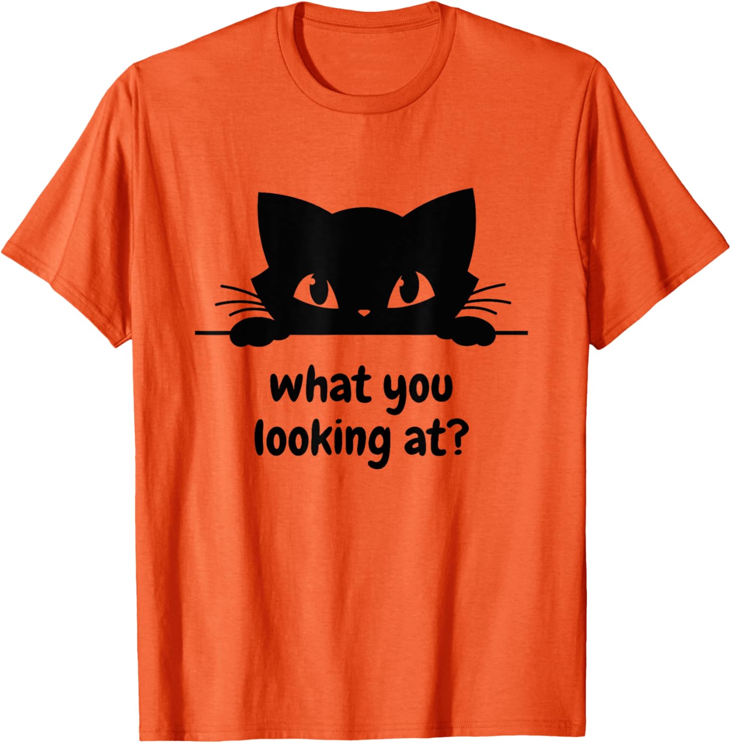 Peeking Cat Design Minimalist Black Silhouette Animal Lover TShirt Cotton Casual Graphic T Shirts Camisas Streetwear S