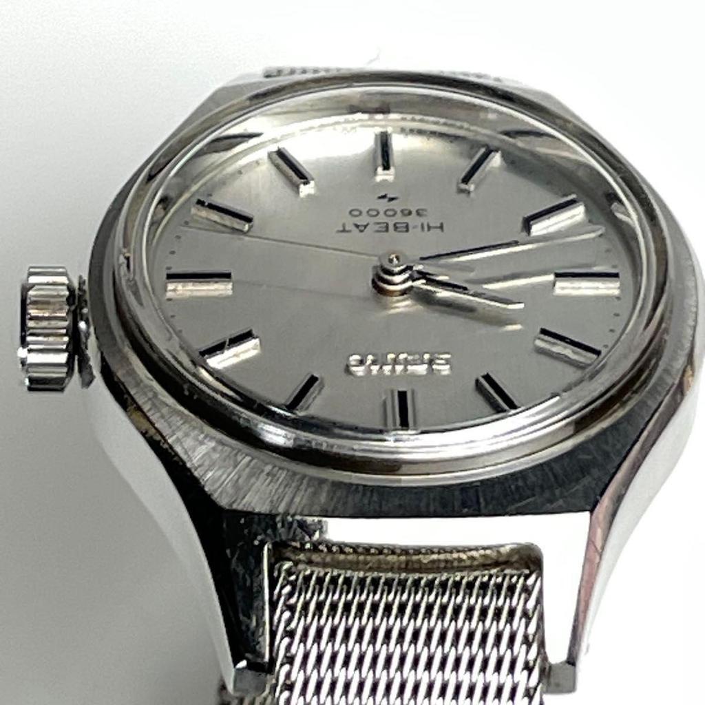 Used SEIKO HI-BEAT 36000 Ladies' Manual-Winding Watch, Silver Dial, Working