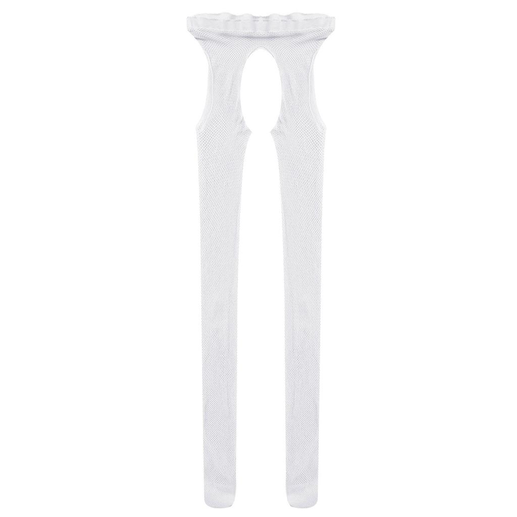 Damen Cutout Strumpfhosen Ausgeschnittene Strümpfe Elastischer Bund Mittelhohe Leggings Offener Schritt Strümpfe