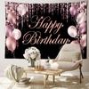 Happy Birthday Poster Tapestry Wall Hanging Mysterious Hippie Art Tapitz Festival Bedroom Living Room Home Decor
