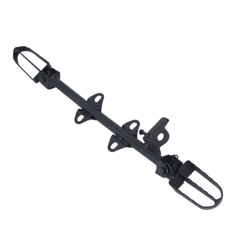 Metal CRF50 Footpeg Mount Assembly with Footpegs at Both Ends and Multiple Mounting Points for Motorcycle Footpeg Area Replacement and Maintenance