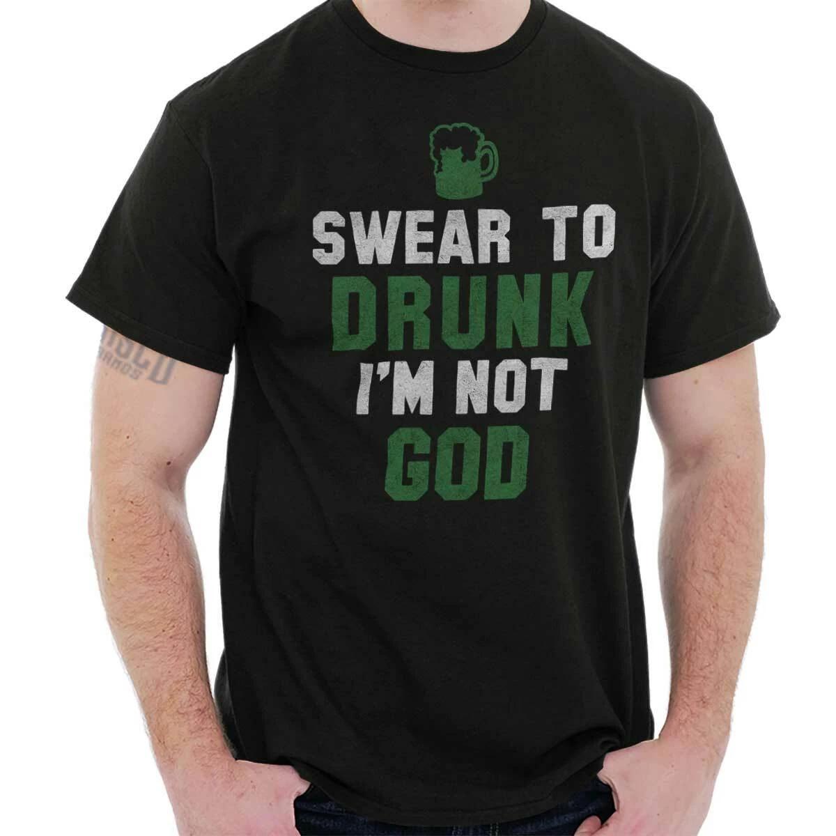 Beer Drinker Drunk Party Irish St Pattys Day Womens or Mens Crewneck T Shirt Tee L