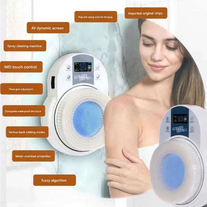 Koupelnový kartáč 360° rotace Režimy štětin Nástěnný IPX5 Pro