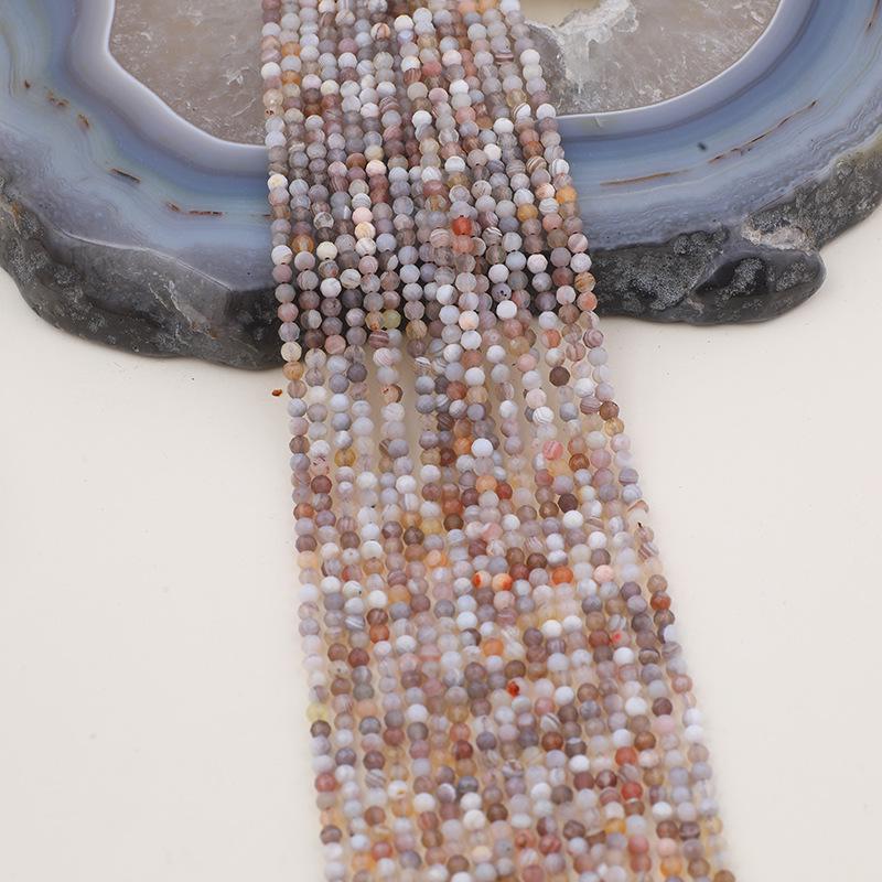 Natural White Topaz Persian Gulf Faceted Round Bead Necklace Accessories