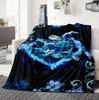 1pc Blue Sea Turtle Throw Blanket Bohemian Animal Cover for Couch Bed Sofa Office Camping Blankets