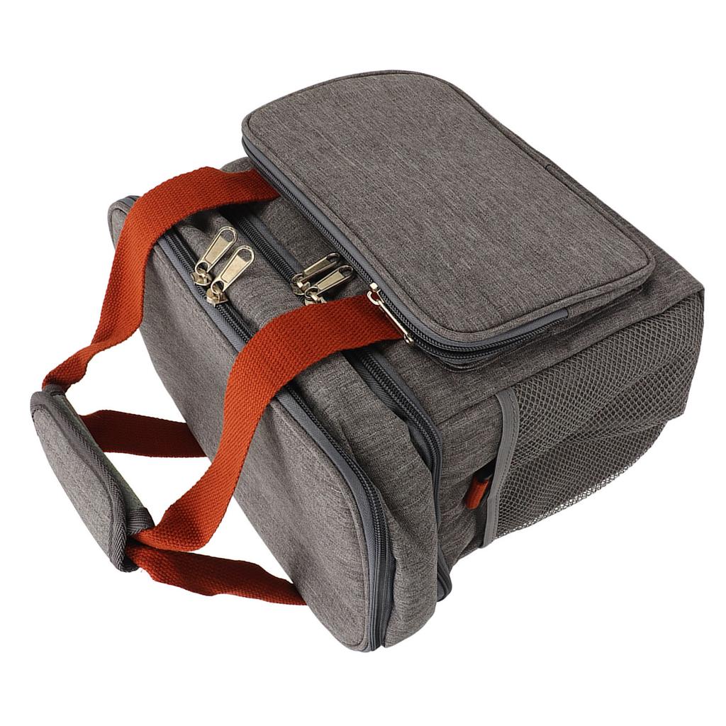 Doppelschichtige Kühltasche 10L Oxford-Gewebe PEVA Zusammenfaltbare Auslaufsichere Isolierte Kühltasche mit Verstellbarem Schultergurt