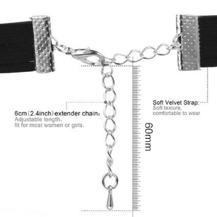 Chic Black Choker Necklaces 4 Stylish Neck Choker Jewelry Neck Chain Accessory