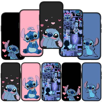 For iPhone 16 15 Xiaomi Redmi Note 13 12 11 Pro Max X 9 14 Plus XR Samsung Galaxy A15 S24 S23 Huawei OPPO Pink Blue Lilo Anime Stitch Phone Case