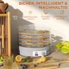 5-tier Food Dehydrator, 245W Dehydrator with Adjustable Temperature Control, Grey
