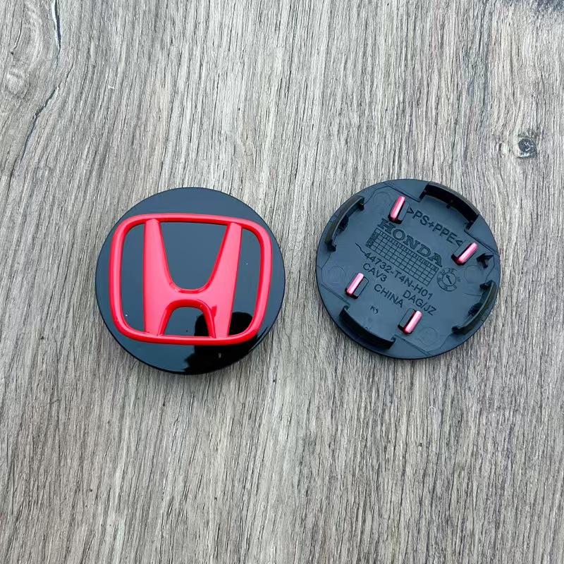 4 Stück 62mm Radnabenkappe Logo Nabenkappe Abzeichen Emblem Für Honda Civic City Accord Odyssey Spirior CRV Hrv Jazz CBR HR-V