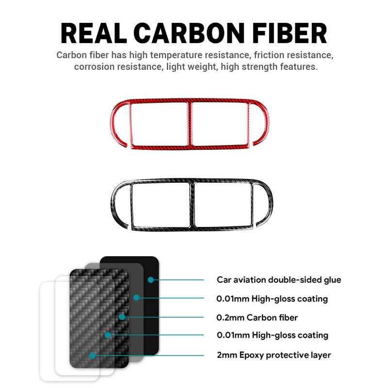 Real Soft Carbon Fiber Sticker For Porsche Cayenne 2003 2004 2005 2006 2007 2008 2009 2010 Center Air Vent Interior Accessories