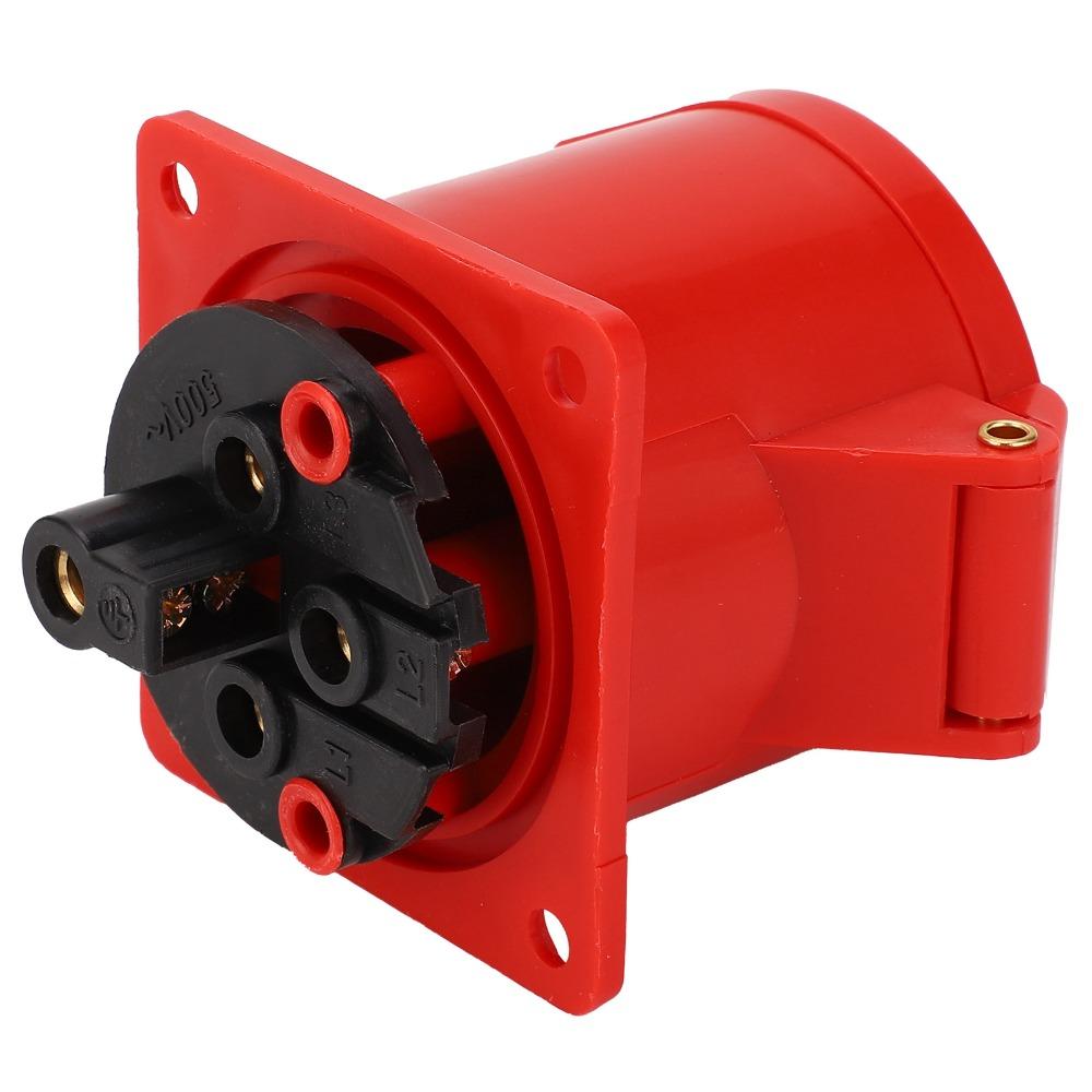 4 Pin 32A Industrial Power Connector 380‑415V 3Phase Industrial Plug IP44 Waterproof 3P+E Plug Coupler Power Distribution