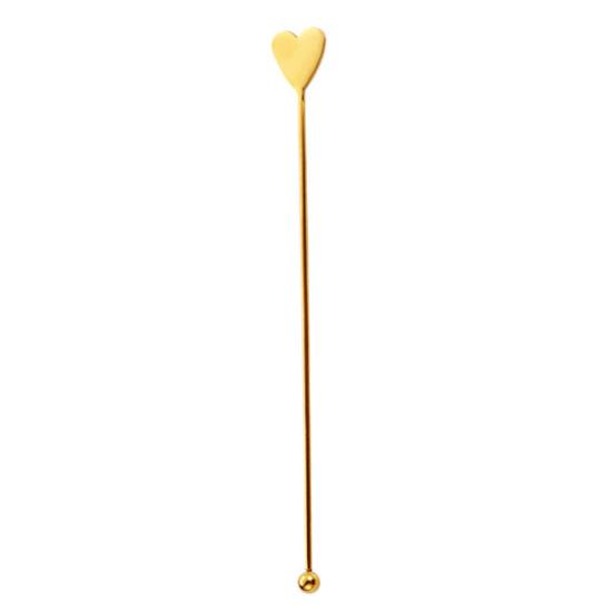 Edelstahl-Rührstäbchen, Schaufel-, Herz-, Karo-, Pik-förmig, Niedliche Frucht-Cocktailrührstäbchen, Rührstäbchen für Whiskey, Saft, Kaffee