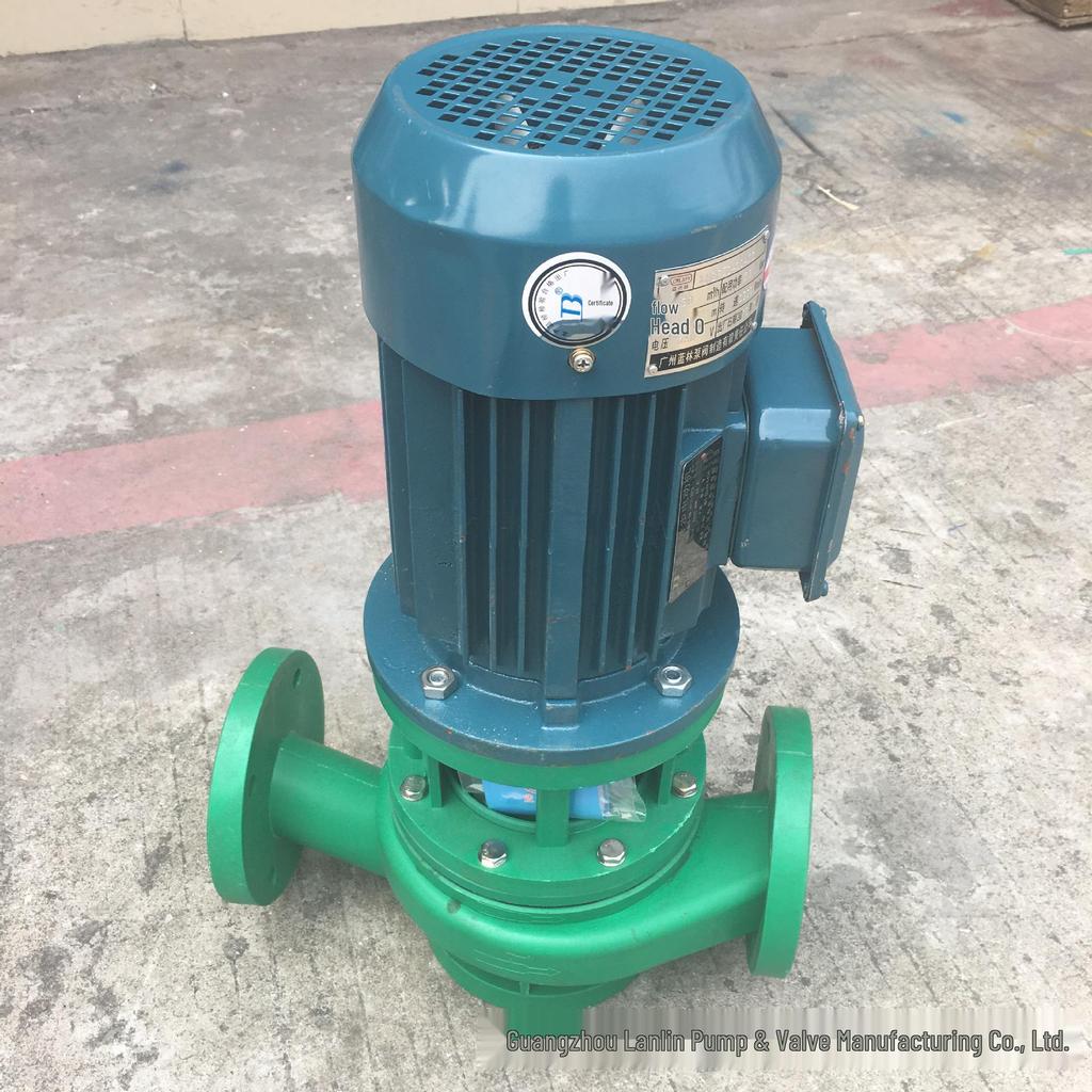 Acid & Alkali Resistant Vertical Pipeline Pump 50FPL-28 - Engineering Plastic Anti-Corrosion Booster Circulation Pump