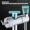 Shower Head Bracket No Drilling Hand Shower Holder Adjustable Wall Showerhead Wand Bracket For Bathroom Apartment Hotel Dorm