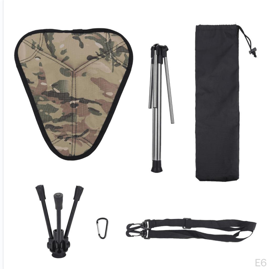 Slacker Folding Tripod Stool for Outdoor Camping Walking Hunting Hiking Fishing Travel, Support 330