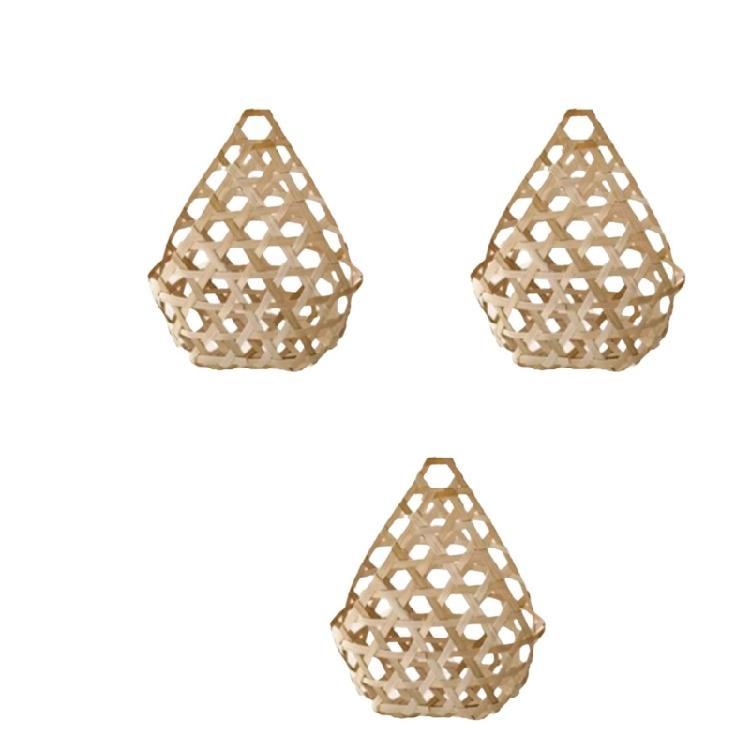 

Stylish Round Bamboos Weaving Basket Portable Yet Sturdy Suitable For Entertaining Guests Or Personalize Use 1