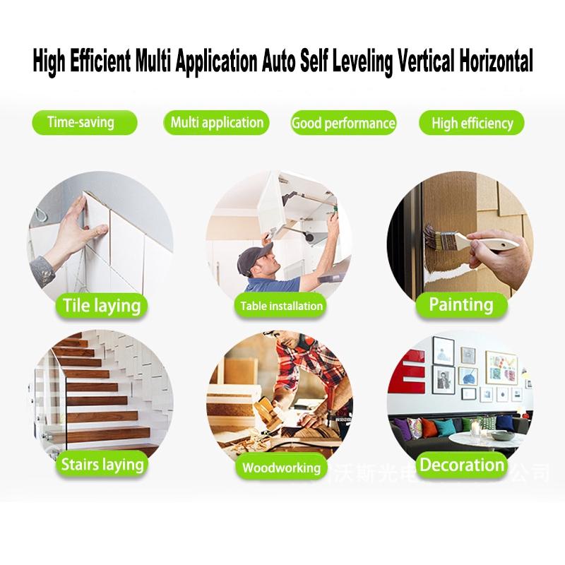 IP54 12 Lines Laser Level  Green Self Leveling 3D Vertical Horizontal Leveling Tool