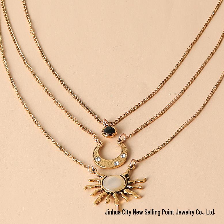 2025 New Fashion Korean Style Jewelry Necklace Pendant & Ring - Multiple Versatile Styles: Flower & Butterfly Design