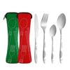 Compact Stainless Steel Cutlery Set: Spoon, Fork, Chopsticks, Knife - Ideal for Outdoor Travel