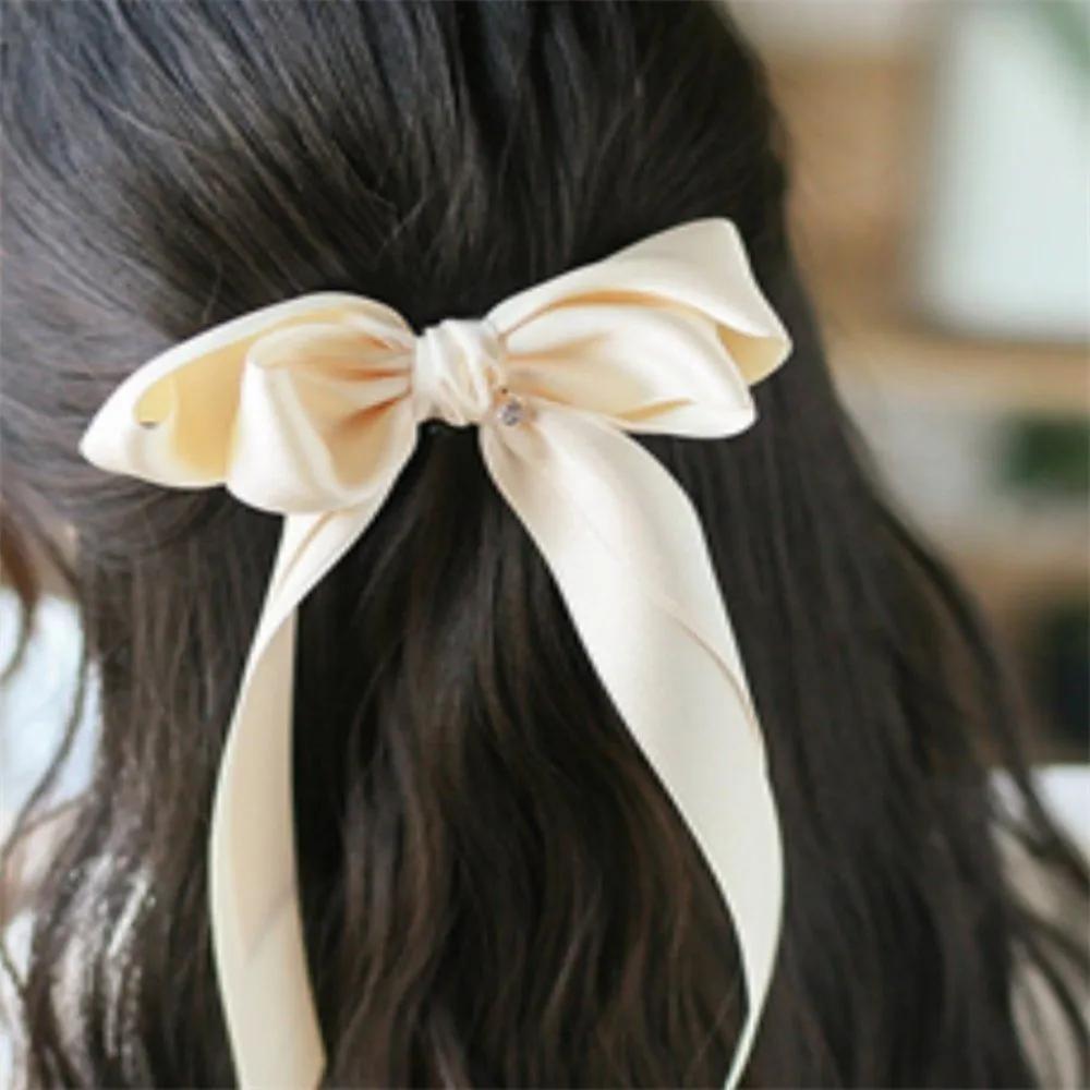 Ponytail fixing pin, automatic hair pin, half-up ribbon pin, women s automatic hair pin
