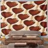 Heart-Shaped Chocolate Ice Cream Pattern Pattern Wall Hanging Tapestry Decorative Tapestry Home Decor for Bedroom and Living Room