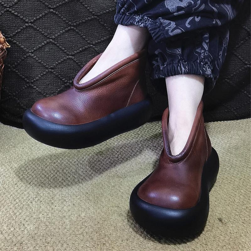 Fashion Flats Platform Women Ankle Boots Fashion Designer Shoes Casual Woman Sport Boots Winter 2025 New Dress Cozy Chelsea Botas Mujer