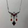 Gothic Elf Necklace Pendant With Geometric Design For Party Wear