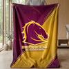 Coperta in Pile Flanella Brisbane Broncos Coperta Calda e Accogliente per Divano Letto Viaggio Uso Stagionale
