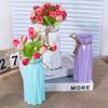 Simple Plastic Imitation Ceramic Vase Home Decoration Vase Decoration Crafts Hemp Rope Tied Solid Color Flower Arrangement Vase