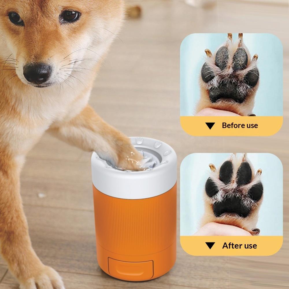 Pet's Foot Washing Cup Dog Goes Out To Clean The Dog with Beauty Claw Artifact Intelligent Automatic Foot Bath Tool.