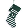 26 Large Letters Christmas Red Socks Candy Boots Holiday Gift Bags Red Striped Christmas Stockings Christmas Tree Decoration Socks Decoration Bags 1PC