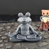 Frosch Gartendekoration Harz Yoga Zen Buddha Frosch Figur Haus Dekoration Glücksbringer Skulpturen für Terrasse Wohnzimmer Garten Außenbereich
