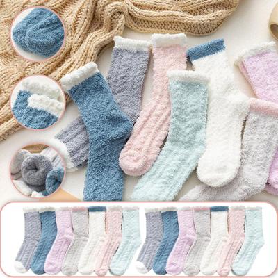 Mode Warm Halten Frauen Mode Patchwork Damen Patchwork Dicke Socken