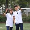 Plus Size School Uniform Set: Campus Lapel T-shirt & Long Pants for Junior High & High School Students