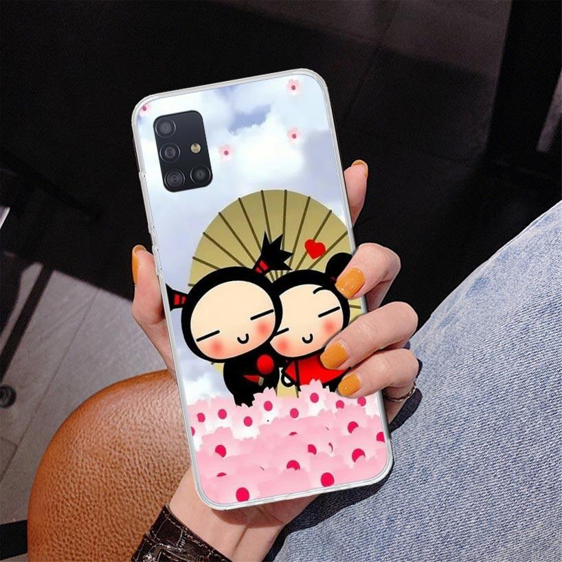 Cute Cartoon Pucca Garu Phone Case For Samsung Galaxy A52 A32 A22 A12 A51 A31 A50S A30S A20S A10S Note 20 Ultra 10 Plus S10 A72