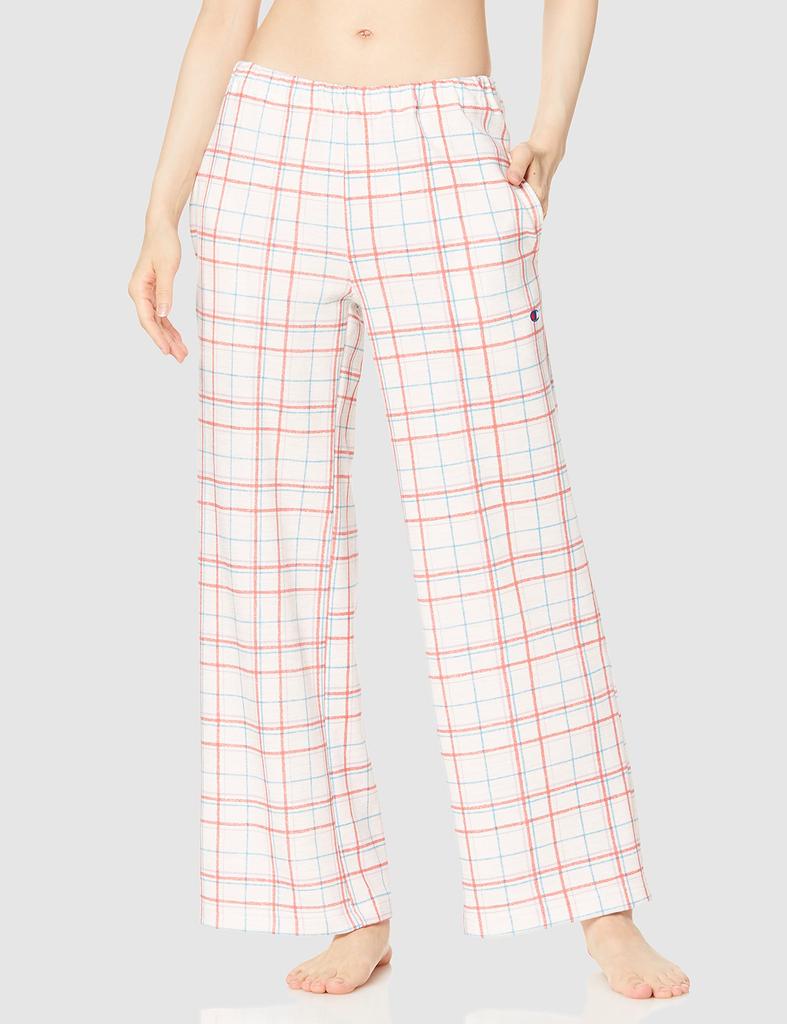 Long Long Cardboard L [Champion] Pajamas, Sleeves, Pants, Knit, Women's, Red,