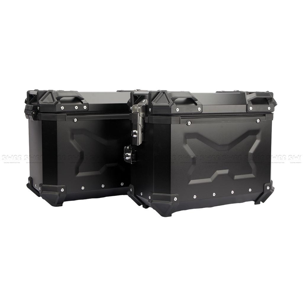 Universal Motorcycle Aluminum Side Boxes – Waterproof, Anti-Collision, Quick Release (18L/28L/35L)