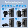 GaN Universal Travel Adapter High Speed Compact Multi-Port Charging Station 2 Type-C 2 USB Ports Self-Resetting Fuse