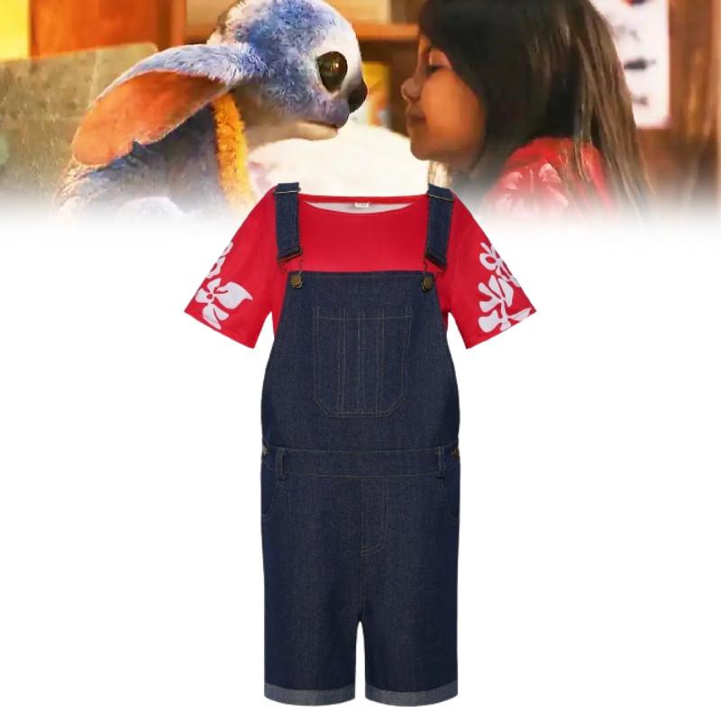 Lilostitch Cosplay Costume Suspender Trousers Halloween Party Performance Stage