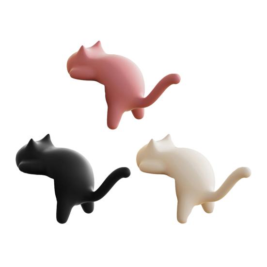 Niedliche Katzen Schreibtischkantenhaken Bohrerfreie Tischkantenaufhänger Kätzchenhaken Schreibtisch-Organizer Haken für Schlüssel Taschen Kopfhörer