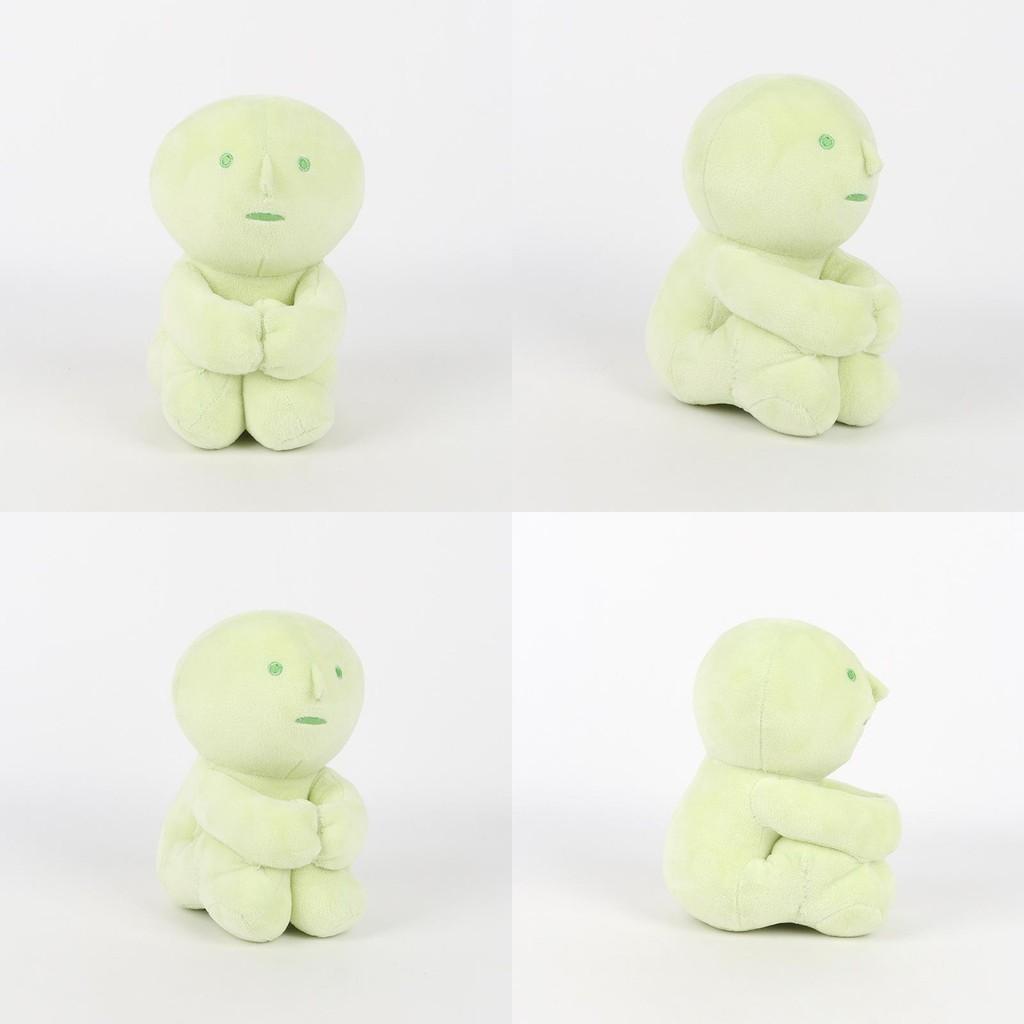 Cute Green Smiski Seated Portrait Plush Toy Doll And Pendant For Kids And Collectors