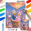 Donald Duck and Daisy Duck Hot Air Balloon Oil Painting Art Kit. Handmade Diy Painting Home Decoration Gifts