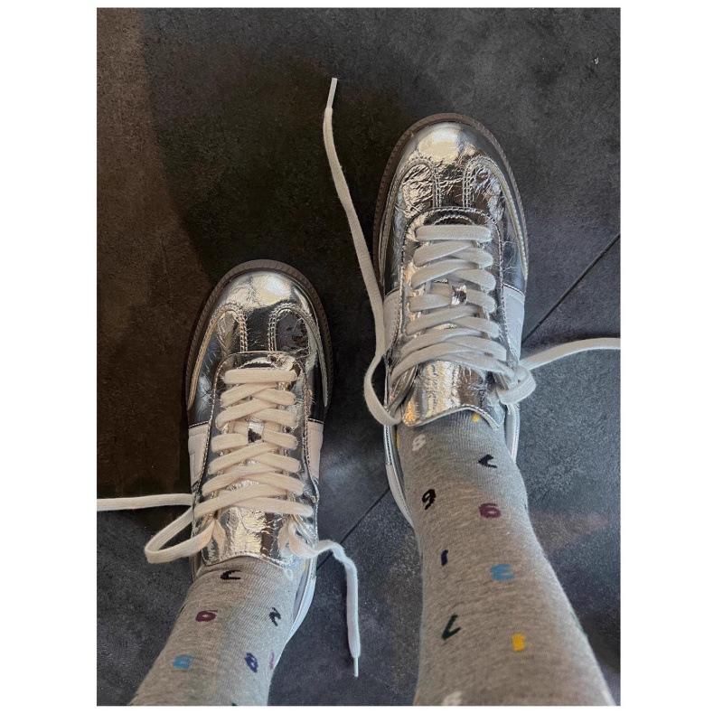 2025 Versatile Women's Silver Sneakers – Forrest Gump Campus Style Casual White Trainers